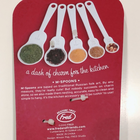 BNIB Fred M-Spoons Matryoshka Measuring Spoons White - Picture 2 of 5